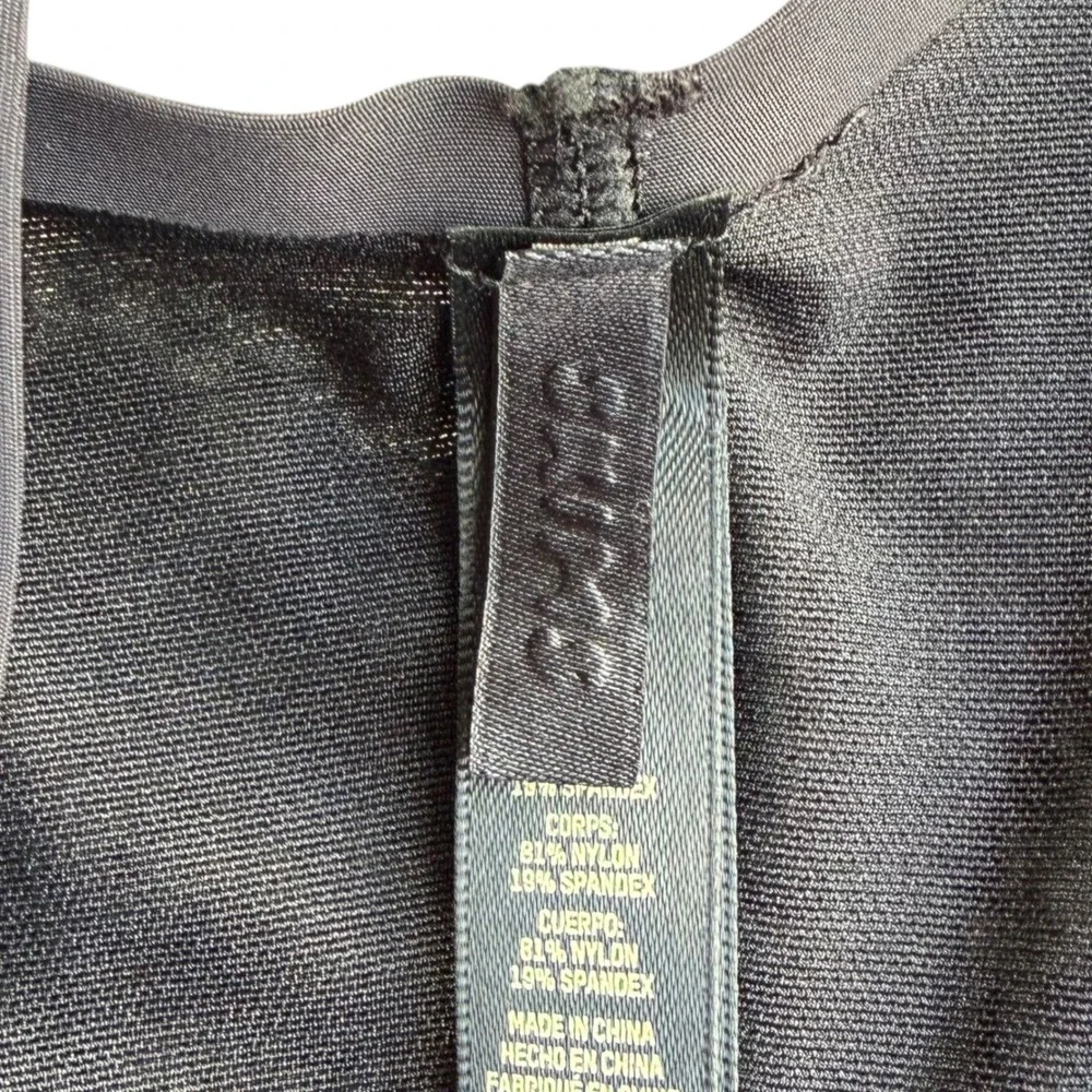 SKIMS Sculpting Mid Thigh Bodysuit Black Open Gusset Women's‎ XL Excellent